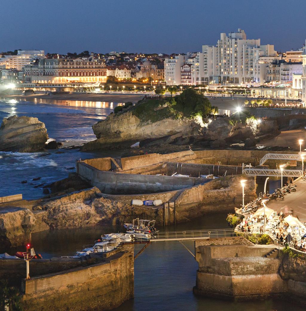 Panorama biarritz port des pecheurs et grande plage